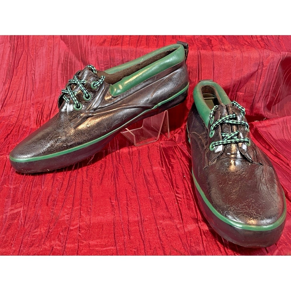 Womens Vntg Sporto Weatherproof Green/Black Gardening Outdoor Shoes sz 9